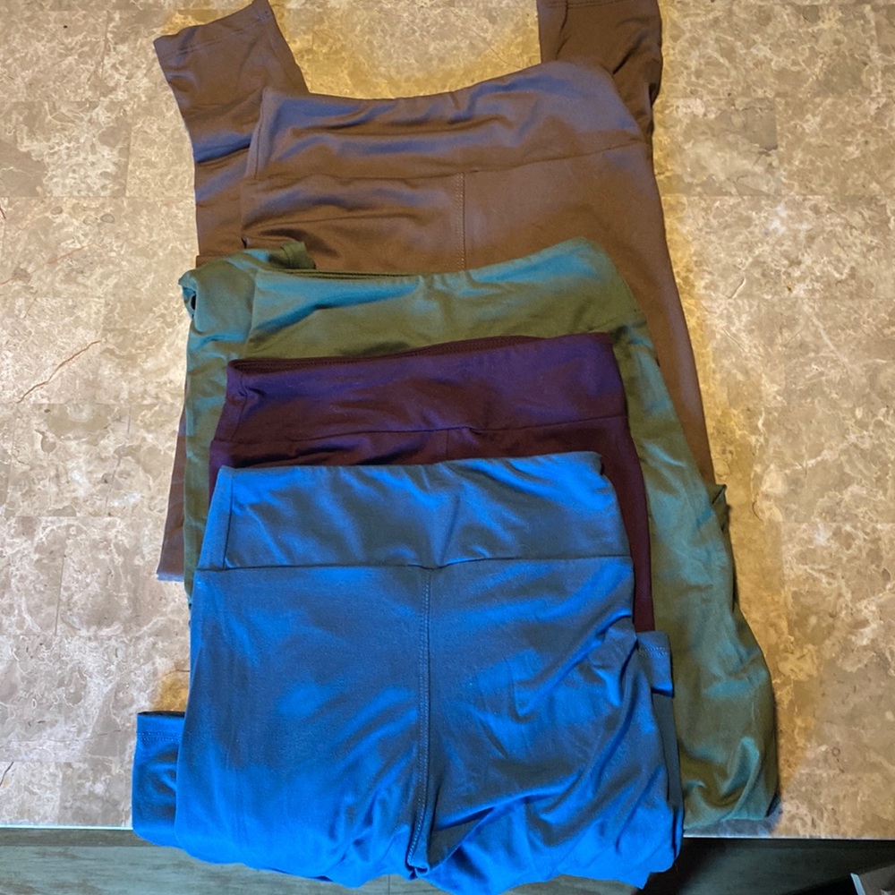 LULAROE size Tweens Bundle 4 pair solids.  New